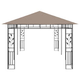 NNEVL Gazebo with Mosquito Net 6x3x2.73 m Taupe 180 g/m²