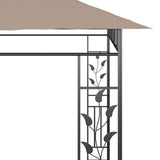 NNEVL Gazebo with Mosquito Net 6x3x2.73 m Taupe 180 g/m²