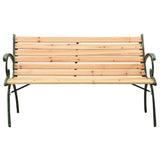 NNEVL Garden Bench 123 cm Cast Iron and Solid Firwood