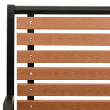 NNEVL Garden Bench 125 cm Steel and WPC Black and Brown