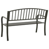 NNEVL Garden Bench 125 cm Steel Grey