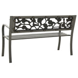 NNEVL Garden Bench 125 cm Steel Grey