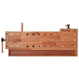 NNEVL Carpentry Workbench with Drawer and 2 Vices Hardwood
