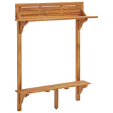 NNEVL Balcony Bar Table 90x37x122.5 cm Solid Acacia Wood