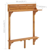 NNEVL Balcony Bar Table 90x37x122.5 cm Solid Acacia Wood