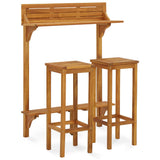 NNEVL 3 Piece Garden Furniture Set Solid Acacia Wood