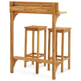 NNEVL 3 Piece Garden Furniture Set Solid Acacia Wood
