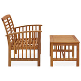 NNEVL 2 Piece Garden Lounge Set Solid Acacia Wood
