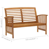 NNEVL 2 Piece Garden Lounge Set Solid Acacia Wood