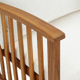 NNEVL 2 Piece Garden Lounge Set with Cushions Solid Acacia Wood