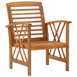 NNEVL Garden Chairs 2 pcs Solid Acacia Wood