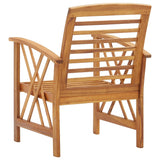 NNEVL Garden Chairs 2 pcs Solid Acacia Wood