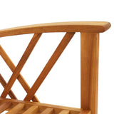 NNEVL Garden Chairs 2 pcs Solid Acacia Wood