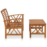 NNEVL 2 Piece Garden Lounge Set Solid Acacia Wood