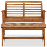 NNEVL 2 Piece Garden Lounge Set Solid Acacia Wood