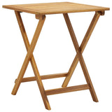 NNEVL 3 Piece Folding Bistro Set with Cushions Solid Acacia Wood