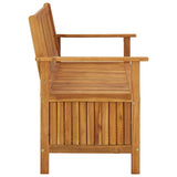 NNEVL Garden Storage Bench 120 cm Solid Acacia Wood