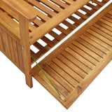 NNEVL Garden Storage Box Brown 120x50x60 cm Poly Rattan
