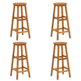 NNEVL Bar Stools 4 pcs Solid Acacia Wood