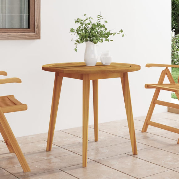NNEVL Garden Table Ø85x75 cm Solid Wood Acacia