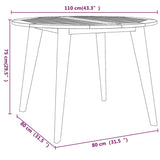 NNEVL Garden Table Ø110x75 cm Solid Wood Acacia