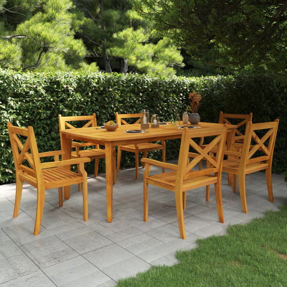 NNEVL Garden Table 200x100x75 cm Solid Wood Acacia