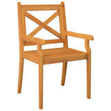 NNEVL Outdoor Dining Chairs 3 pcs Solid Wood Acacia