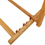 NNEVL Folding Beach Chair Solid Eucalyptus Wood and Fabric Black