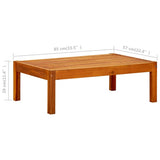 NNEVL Garden Table 85x57x29 cm Solid Acacia Wood