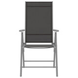 NNEVL Folding Garden Chairs 2 pcs Textilene Black