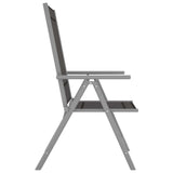 NNEVL Folding Garden Chairs 2 pcs Textilene Black