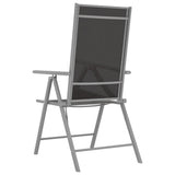 NNEVL Folding Garden Chairs 2 pcs Textilene Black