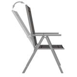 NNEVL Folding Garden Chairs 2 pcs Textilene Black