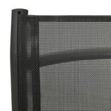 NNEVL Reclining Garden Chairs 2pcs Textilene and Aluminium Black