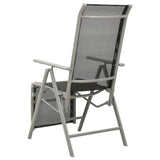 NNEVL Reclining Garden Chair Textilene and Aluminium Silver
