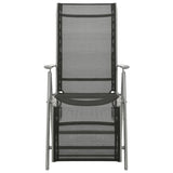 NNEVL Reclining Garden Chairs 2 pcs Textilene and Aluminium Silver