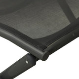 NNEVL 3 Piece Garden Lounge Set Textilene and Aluminium Black