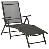 NNEVL 3 Piece Garden Lounge Set Textilene and Aluminium Black