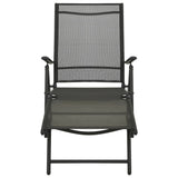 NNEVL 3 Piece Garden Lounge Set Textilene and Aluminium Black