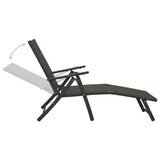 NNEVL 3 Piece Garden Lounge Set Textilene and Aluminium Black