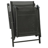 NNEVL 3 Piece Garden Lounge Set Textilene and Aluminium Black