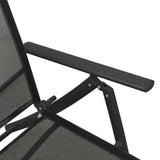 NNEVL 3 Piece Garden Lounge Set Textilene and Aluminium Black