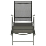 NNEVL 3 Piece Garden Lounge Set Textilene and Aluminium Silver