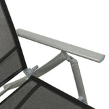 NNEVL 3 Piece Garden Lounge Set Textilene and Aluminium Silver