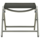 NNEVL 3 Piece Garden Lounge Set Textilene and Aluminium Silver