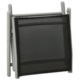 NNEVL 3 Piece Garden Lounge Set Textilene and Aluminium Silver