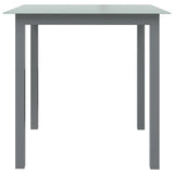 NNEVL Garden Table Light Grey 80x80x74 cm Aluminium and Glass