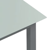 NNEVL Garden Table Light Grey 80x80x74 cm Aluminium and Glass