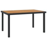 NNEVL Garden Table Brown 140x90x74 cm Aluminium and WPC