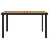 NNEVL Garden Table Brown 140x90x74 cm Aluminium and WPC